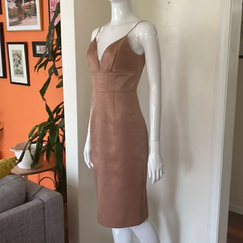 Christian Siriano Blush Rose Pink Double Strap Cocktail Dress Size 4